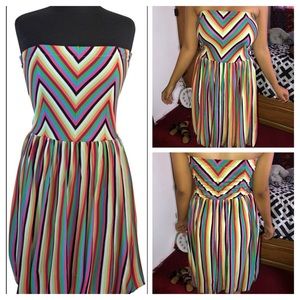 Felicity & Coco Midi Chevron Striped Dress